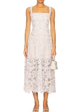 Elliott Jasmine Midi Dress Lilac Multi SZ M